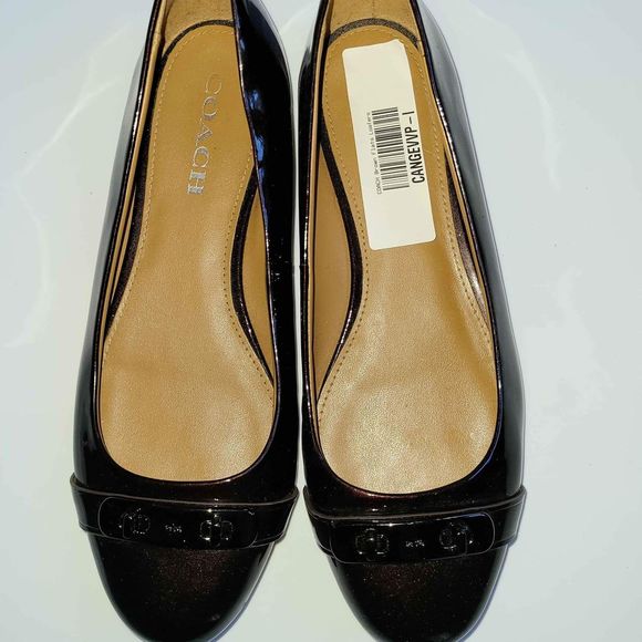 Coach Designer Dark Burgundy Ballet Flats - Size Women's 8 - Picture 1 of 8